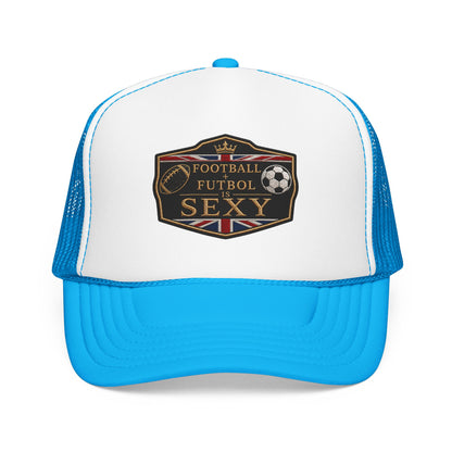 UK Football + Futbol Is Sexy Trucker Hat