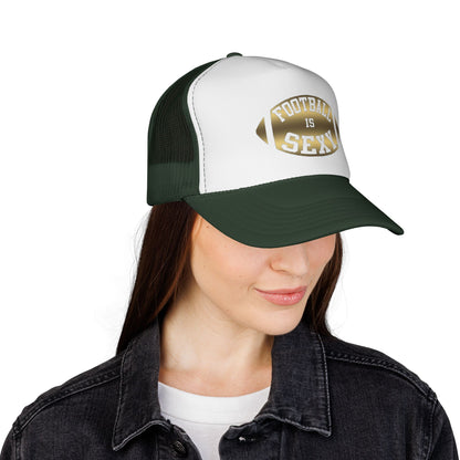 Football Is Sexy Gold Logo Trucker Hat