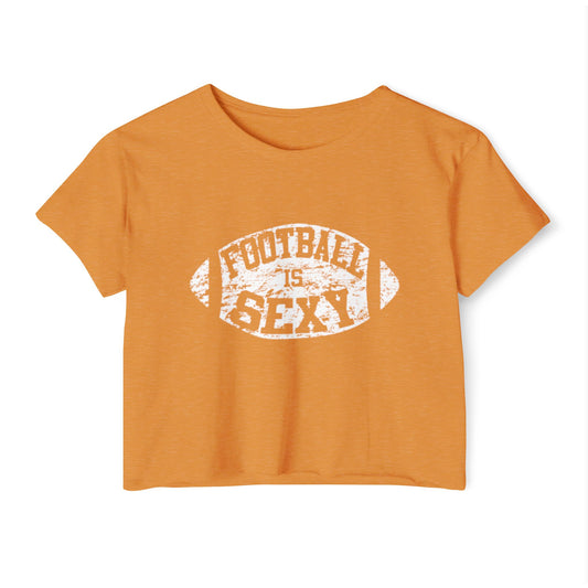 Football Is Sexy Crop Tee | White Logo