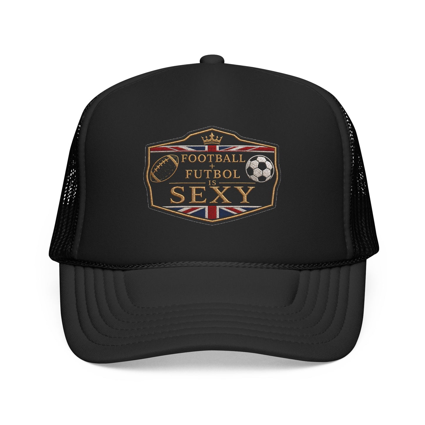 UK Football + Futbol Is Sexy Trucker Hat