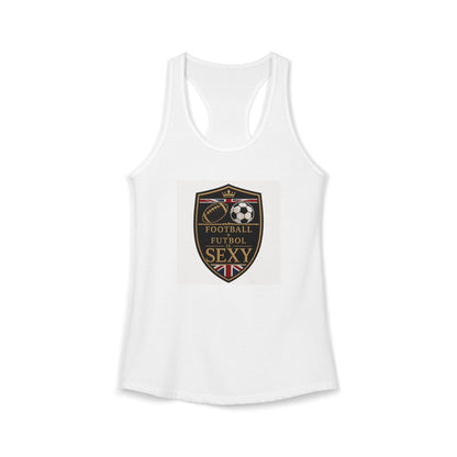 UK Football + Futbol Is Sexy White Razor Tank
