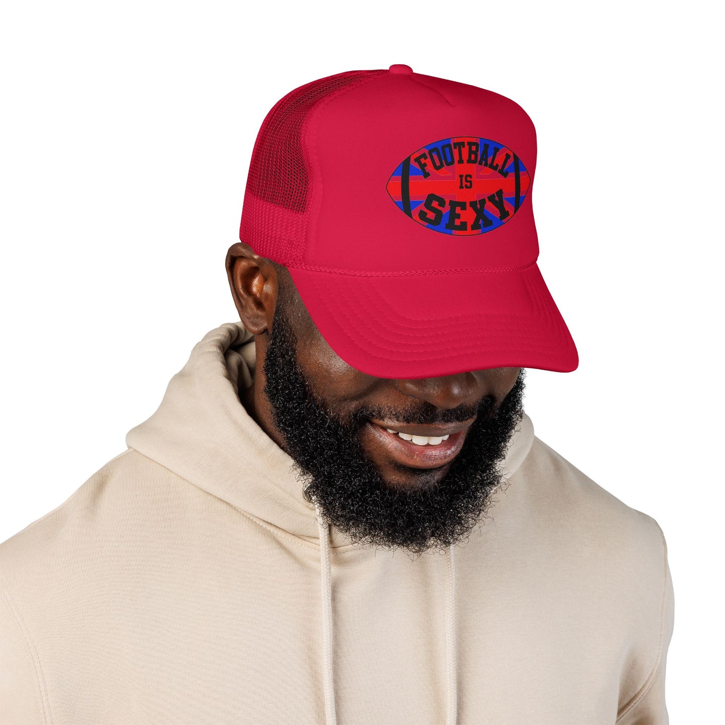 UK Flag Football Is Sexy Foam Trucker Hat