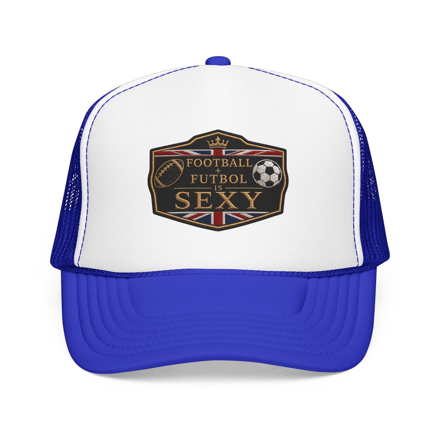 UK Football + Futbol Is Sexy Trucker Hat