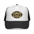 Football Is Sexy Gold and Black Logo Trucker Hat