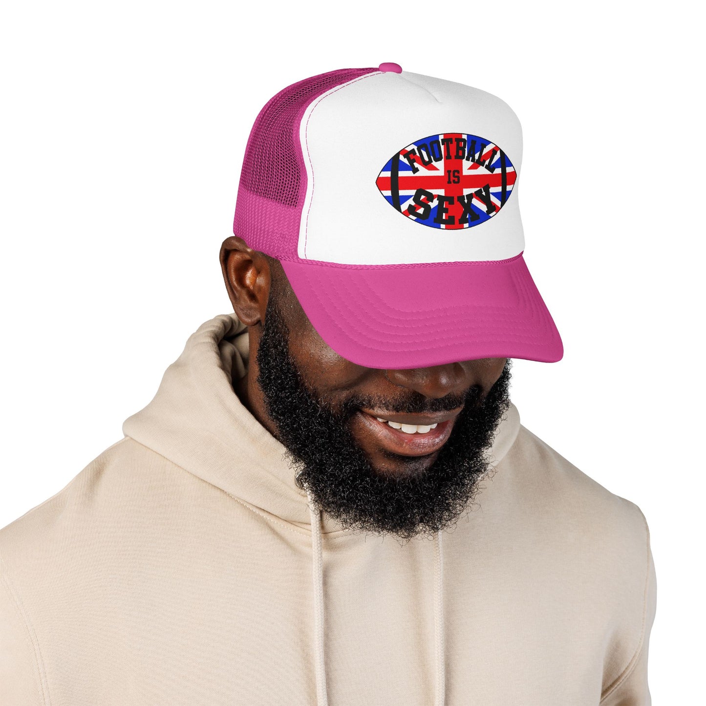 UK Flag Football Is Sexy Foam Trucker Hat