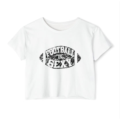 'Football Is Sexy' Crop Tee | Black Logo