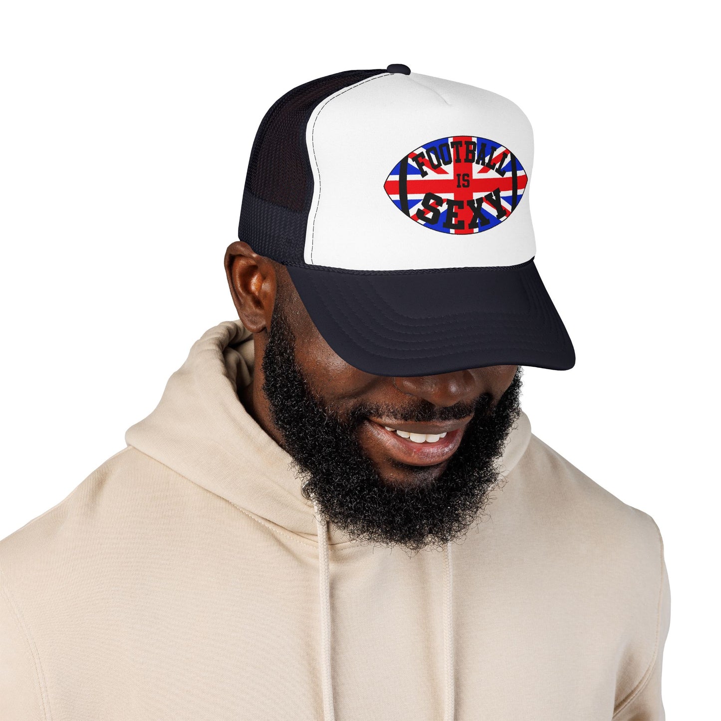 UK Flag Football Is Sexy Foam Trucker Hat