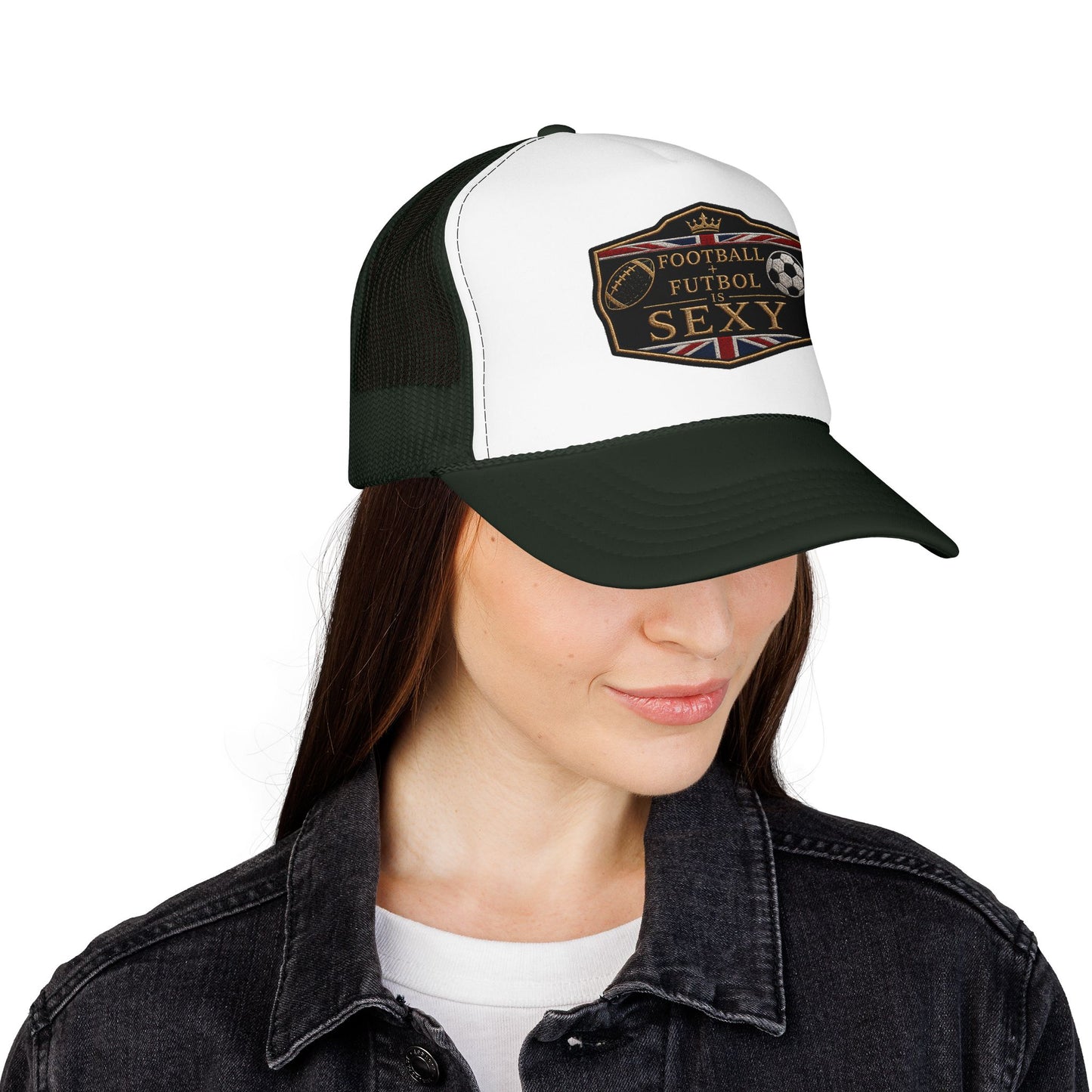UK Football + Futbol Is Sexy Trucker Hat
