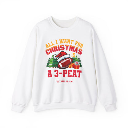 All I Want for Christmas is a 3-PEAT  Crewneck Sweatshirt - 3-PEAT